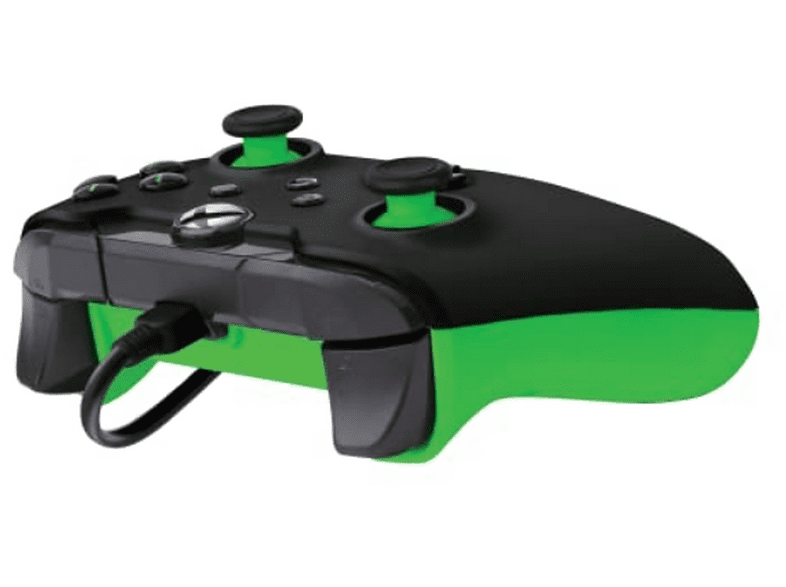 Mando - PDP Neon Black Licenciado, Para Xbox Series X, Controles D-pad, Cable desmontable, Negro/Neón