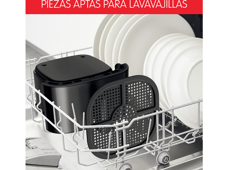 Freidora de aire - Moulinex EZ1308, 1280 W, 3.5 L,  Hasta 200 °, 5 programas,  60 min, Negro