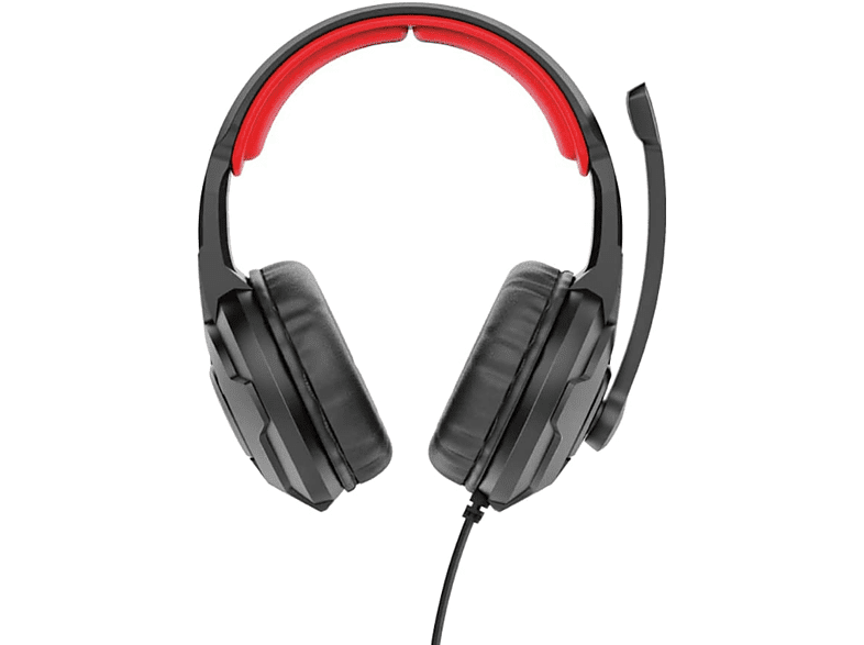 Auriculares gaming - Trust GXT 411 Radius, Con cable, Plegable, Rojo y negro