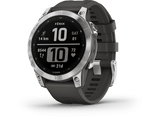 Reloj deportivo - Garmin Fenix 7, Plata, 125-208 mm, 1.3, 18 días, Frecuencia cardíaca, WiFi, BT, ANT+