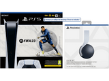 Consola - Sony PS5 Digital Edition C, 825GB, 4K HDR, Blanco + Auriculares gaming Pulse 3D + Juego FIFA 23 (Código de descarga)