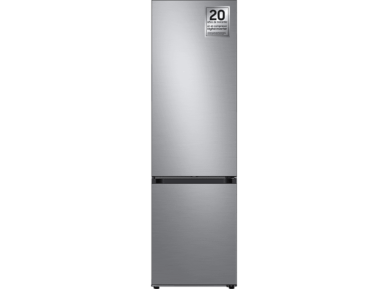Frigorífico combi -  Samsung BESPOKE SMART AI RB38C7B6BS9/EF, Twin Cooling Plus, 200 cm, 387l, No Frost, Metal Cooling, WiFi, Inox