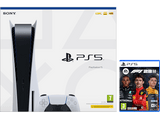 Consola - Sony PlayStation 5 Standard, 825 GB, 4K, 1 Mando, Chasis C, Blanco + Juego PS5 F1 2023