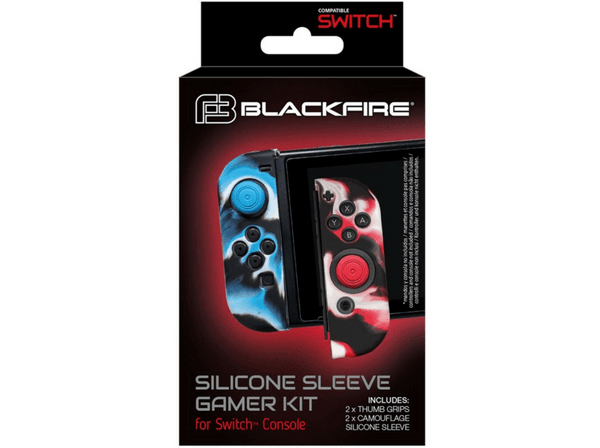 Funda + grips - Ardistel, Para Nintendo Switch, Silicona, Azul, Rojo