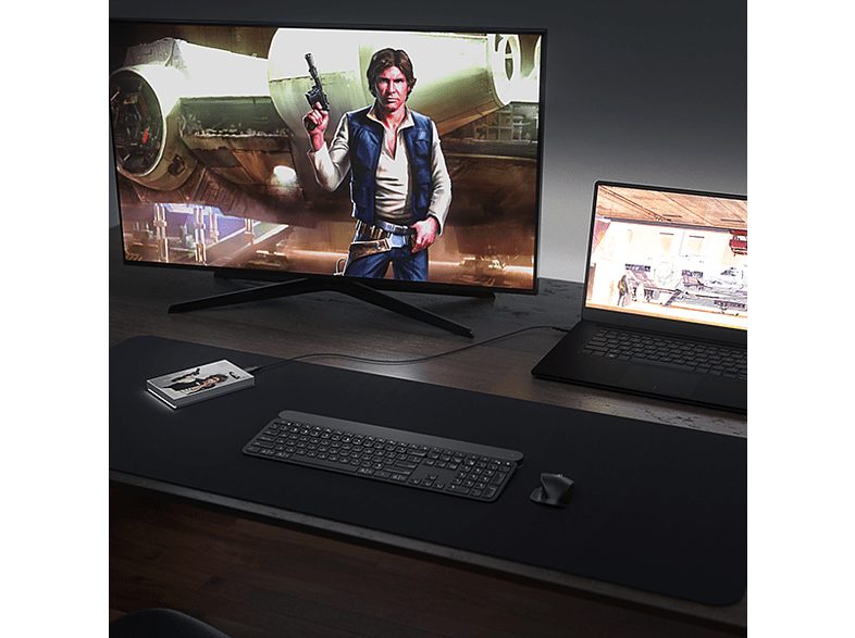 Disco duro externo - Seagate Firecuda Star Wars Han Solo, 2 TB, USB, Gris