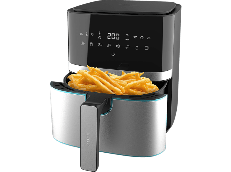 Freidora de aire - Cecotec Cecofry Full Inox 5500 Pro, 1700 W, 8 Modos, 5.5 l, Plata