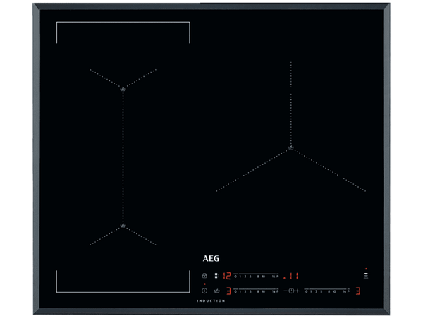 Encimera - AEG IAE63421FB, Inducción, Eléctrica, 3 zonas, 28 cm, Negro