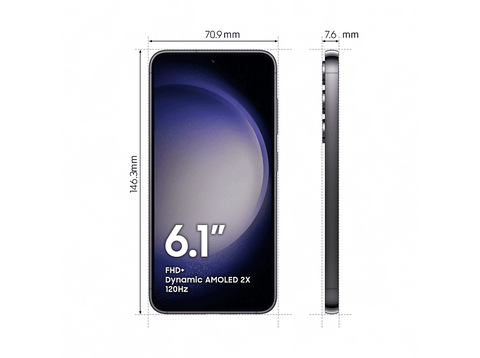 Móvil - Samsung Galaxy S23 5G, Phantom Black, 256GB, 8GB RAM, 6.1