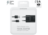 Cargador - Samsung EP-TA20, Cable USB-C 1,67A, Carga rápida, Negro