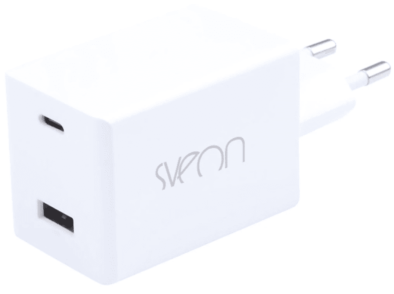 Cargador - Sveon SAC248, USB-C, Carga rápida 48 W, Blanco