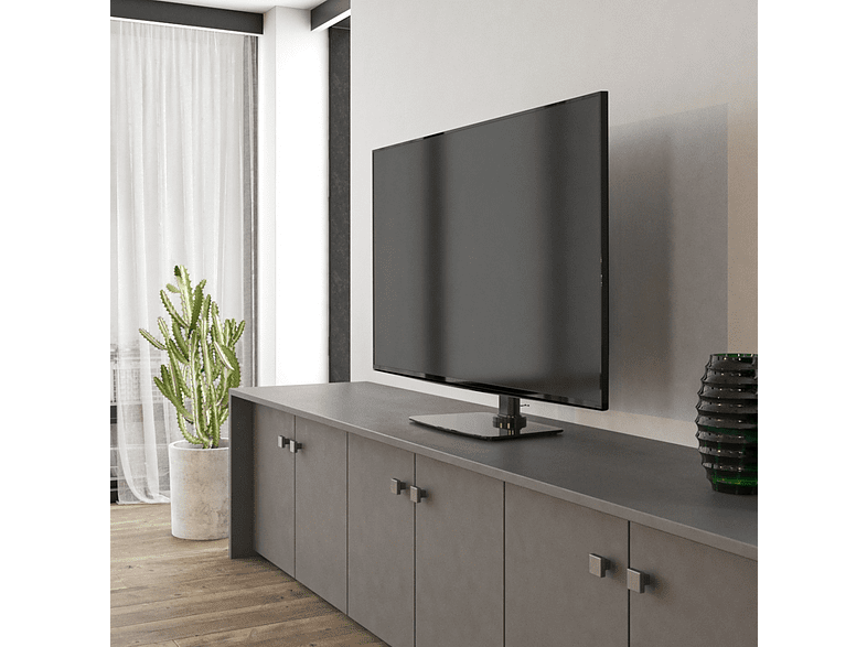 Soporte TV - Hama 00108789, Inclinable, Pantalla de 32 a 55, VESA 400 x 400 mm, Giro de 90º, Negro