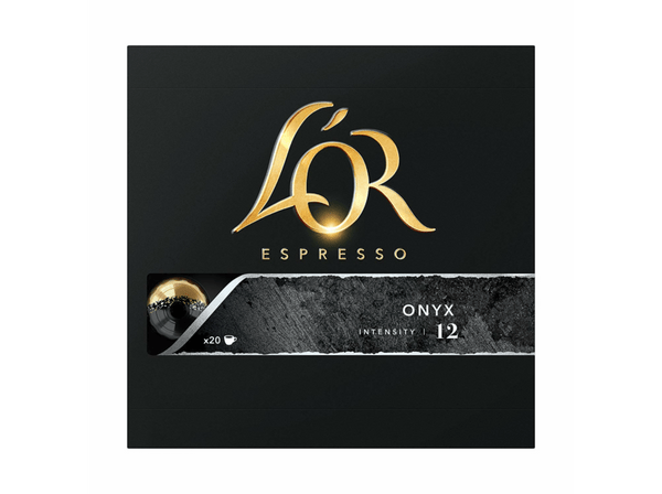 Cápsulas de café - L'OR Espresso Onyx 20, 20 cápsulas, Compatibles con Nespresso