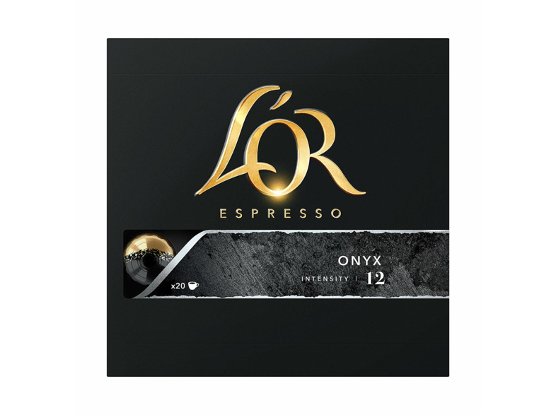 Cápsulas de café - L'OR Espresso Onyx 20, 20 cápsulas, Compatibles con Nespresso