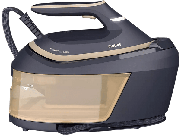Plancha de vapor - Philips PerfectCare Serie PSG6066/20, 2400W, 130 g/min, 1.2l, OptimalTEMP, Hierro, Gris