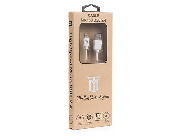Cable Maillon MTBMUW241 Basic Cable Micro Usb 2.4 white 1 m