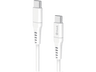 Cable - Muvit for Change, De USB-C a USB-C, 3A, 0.2 m, Blanco