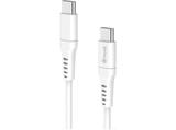 Cable - Muvit for Change, De USB-C a USB-C, 3A, 0.2 m, Blanco