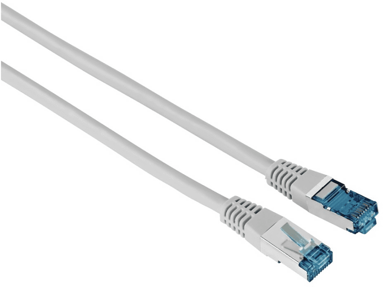 Cable de red - Hama 00200923, 3 m, 1 GBit/s, F/UTP, CAT 6, Enchufe RJ45, Gris