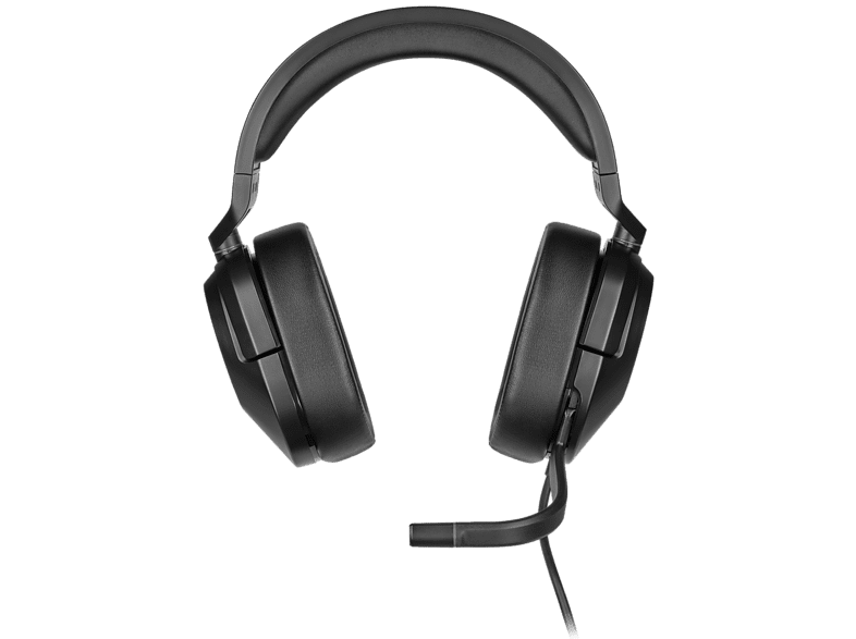Auriculares gaming - Corsair HS55, Con Cable, Multiplataforma, 3.5 mm, Negro