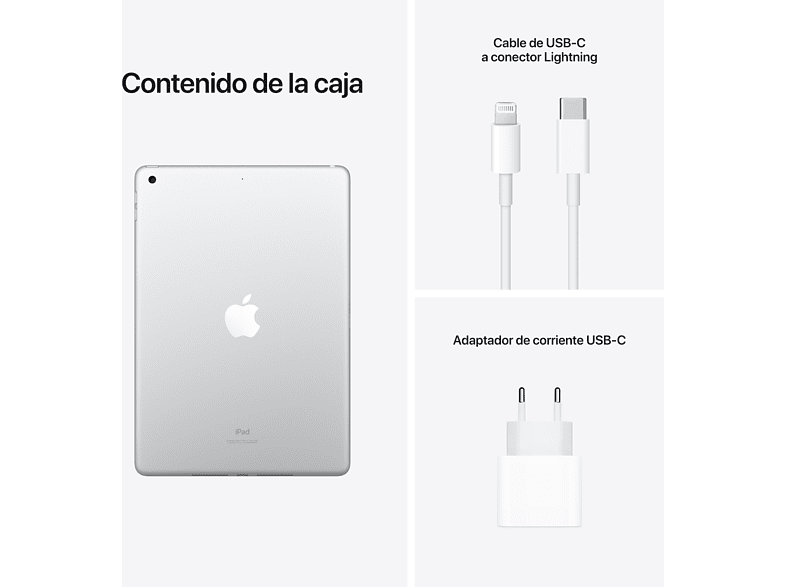 Apple iPad 9ª generación, 256 GB, Plata, Wi-Fi, 10.2, Retina, Chip A13 Bionic, iPadOS