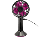 Mini ventilador - Koenic KHF 22320, 3 Velocidades, Con USB, Diametro 9.5, Negro/Azul/Rosa