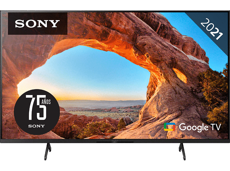 TV LED 50 - Sony 50X85J, 4K UHD, HDR, X1, Google TV (Smart TV), 4K 120 Hz, Dolby Atmos-Vision, IA, Negro