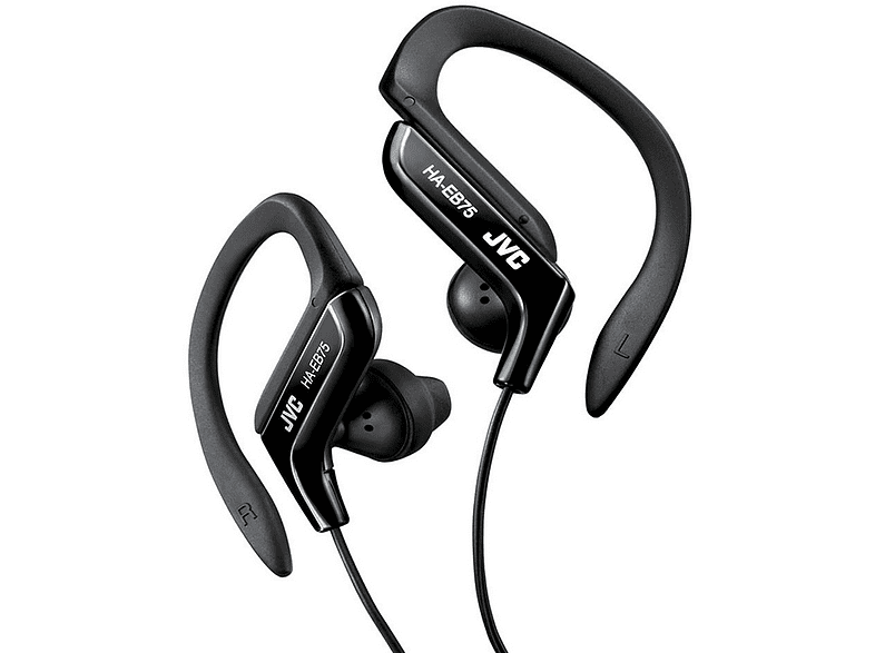Auriculares deportivos - JVC HA-EB75, De botón, In-Ear, Con Cable, Jack de 3.5 mm, Negro