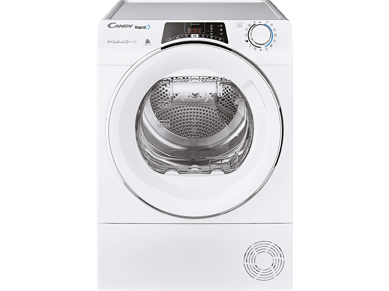 Secadora - Candy RapidÓ ROE H9A3TCEX-S, Bomba de calor, 9kg, Wi-Fi, App hOn, 14 programas, Easy Case, Blanca