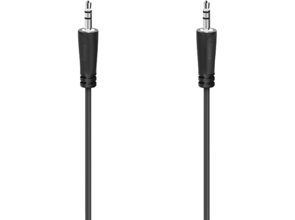 Cable audio - Hama 00205115, 3 m, Jack de 3.5 mm, Negro