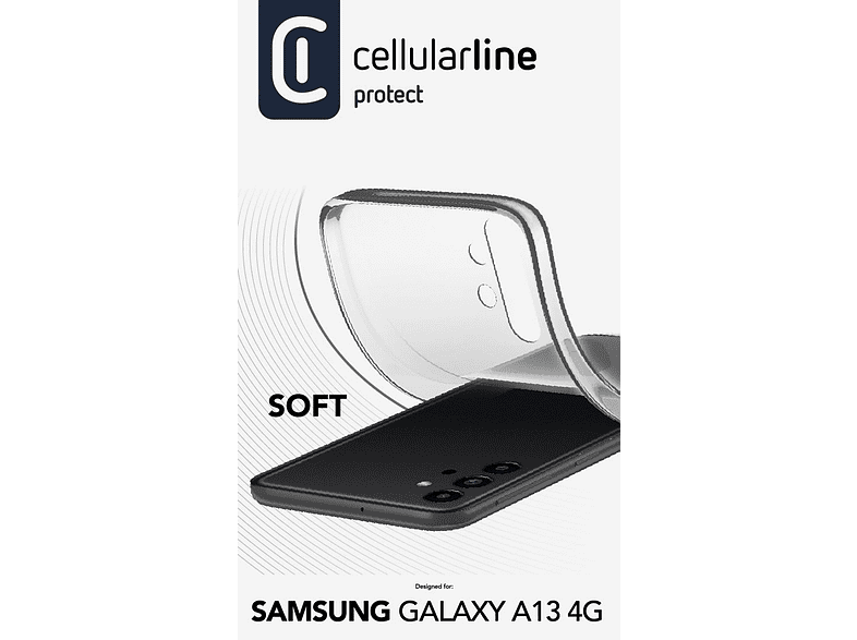 Funda - Cellular Line Soft, Para Samsung Galaxy A13 4G, Material blando, Transparente