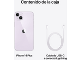 Apple iPhone 14 Plus, Púpura, 128GB, 5G, 6.7  Pantalla Super Retina XDR, Chip A15 Bionic, iOS