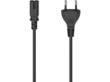 Cable alimentación europeo - Hama 00223273, enchufe de 2 clavijas, conector CA C7, 1,5 m, Protección contra dobleces, Negro