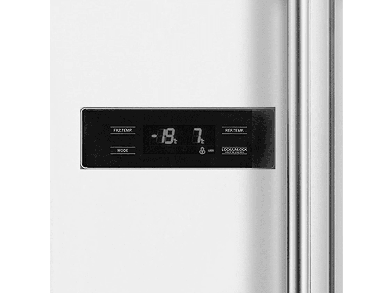 Frigorífico americano - Midea MDRS710FGF01, No Frost, 176.5 cm, 532 l, Tri-Cooling System, Blanco