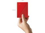 Disco duro portátil 4 TB - WD My Passport, Rojo, USB 3.2, seguridad mediante contraseña