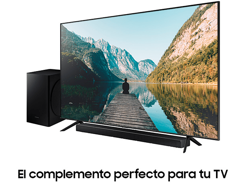 Barra de Sonido - Samsung 2020 HW-Q60T, DolbyDigital 5.1, Q Symphony, Subwoofer inalámbrico, Acoustic Beam 2.0