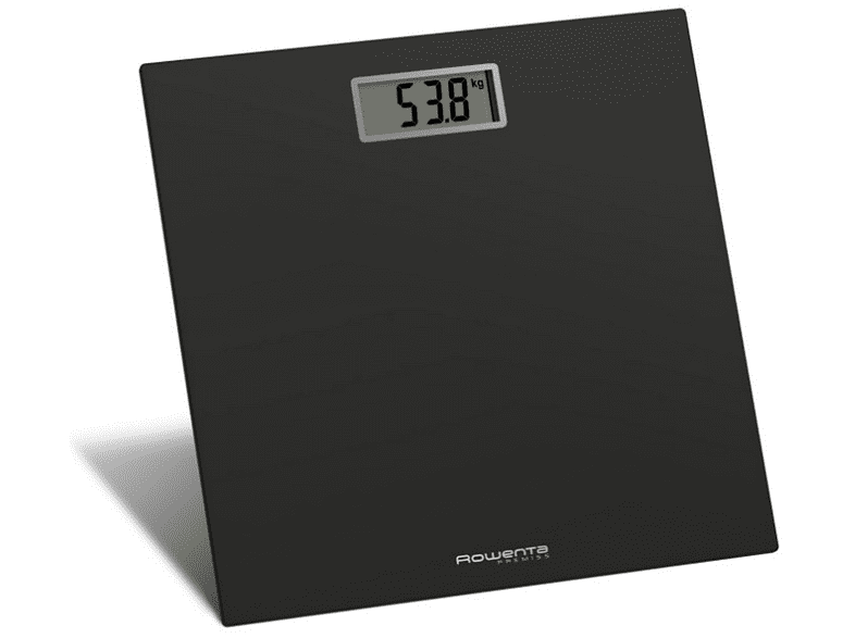 Báscula de baño - Rowenta Premiss BS1400,  Peso máximo 150 kg, Vidrio, Apagado automático, Negro