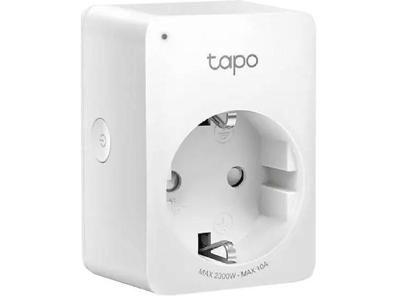 Enchufe inteligente - TP Link TAPO P100, WiFi, Bluetooth, Control remoto, Fácil instalación, Blanco