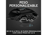Ratón Gaming - Logitech G502 Hero, Puerto USB, Pesas opcionales, Respuesta 1000 Hz, Negro
