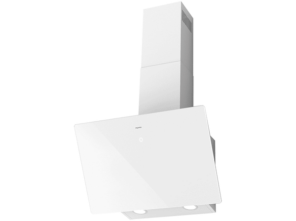 Campana - Mepamsa Cuadro 90, Aspiración perimetral, 200 W, 89.5 cm, Cristal Templado, Filtro aluminio, Blanco