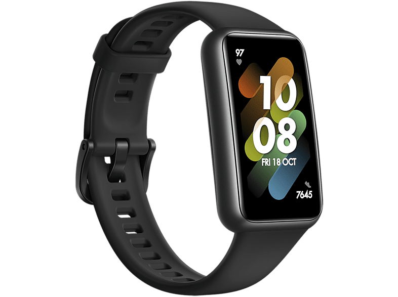 Smartwatch - Huawei Band 7, AMOLED, 16 mm, Carbon Fibre Reinforced Polymer (CFRP), Bluetooth, Autonomía 14 días, Negro