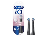 Recambio para cepillo dental - Oral-B iO Gentle Care, Pack De 2 Unidades, Negro