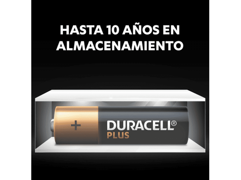 Pilas AA - Duracell PLUS MX1500 AA LR06 / LR6, Pilas alcalinas 1.5 V,  Paquete 12 unidades, Negro