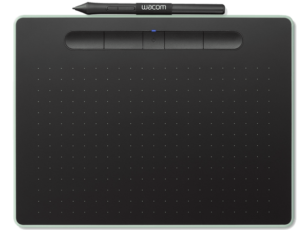Tableta gráfica - Wacom Intuos Comfort S, Bluetooth, Negra y verde