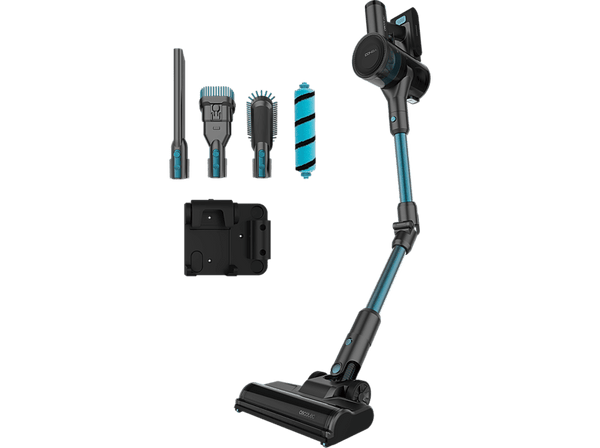 Aspirador escoba - Cecotec Conga Rockstar NonStop Flex, 3 en 1, 215 W, 40 min, 21 kPa, Ciclónico, Negro