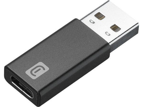 Adaptador - Cellular Line USBC2ACARADAPTERK, USB-A a USB-C, Negro