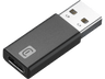 Adaptador - Cellular Line USBC2ACARADAPTERK, USB-A a USB-C, Negro