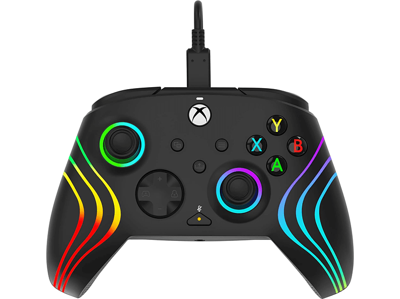 Mando - PDP Afterglow Wave, Para Xbox y PC, Cable, Negro