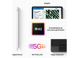 Apple iPad Pro (2022 6ª gen.) 1 TB, Plata, 12.9, WiFi+CELL, Liquid Retina XDR, 8 GB RAM, Chip M2, iPadOS 16