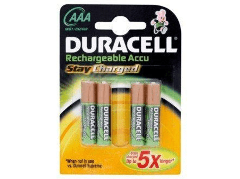 Pilas AAA - Duracell Recharge Ultra, 1.2 V, Recargables, 4 uds