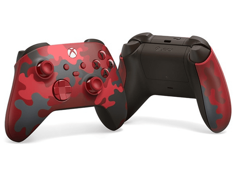 Mando inalámbrico - Microsoft Xbox One Controller Wireless QAS-00017, Para Xbox One Series X/S, Camuflaje rojo